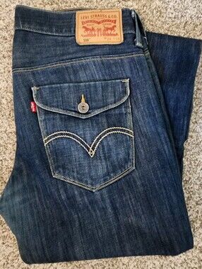 ❗️Rare 38" Inseam! Levi's 559s with unique button-flap pocket! Big & Tall 34x38